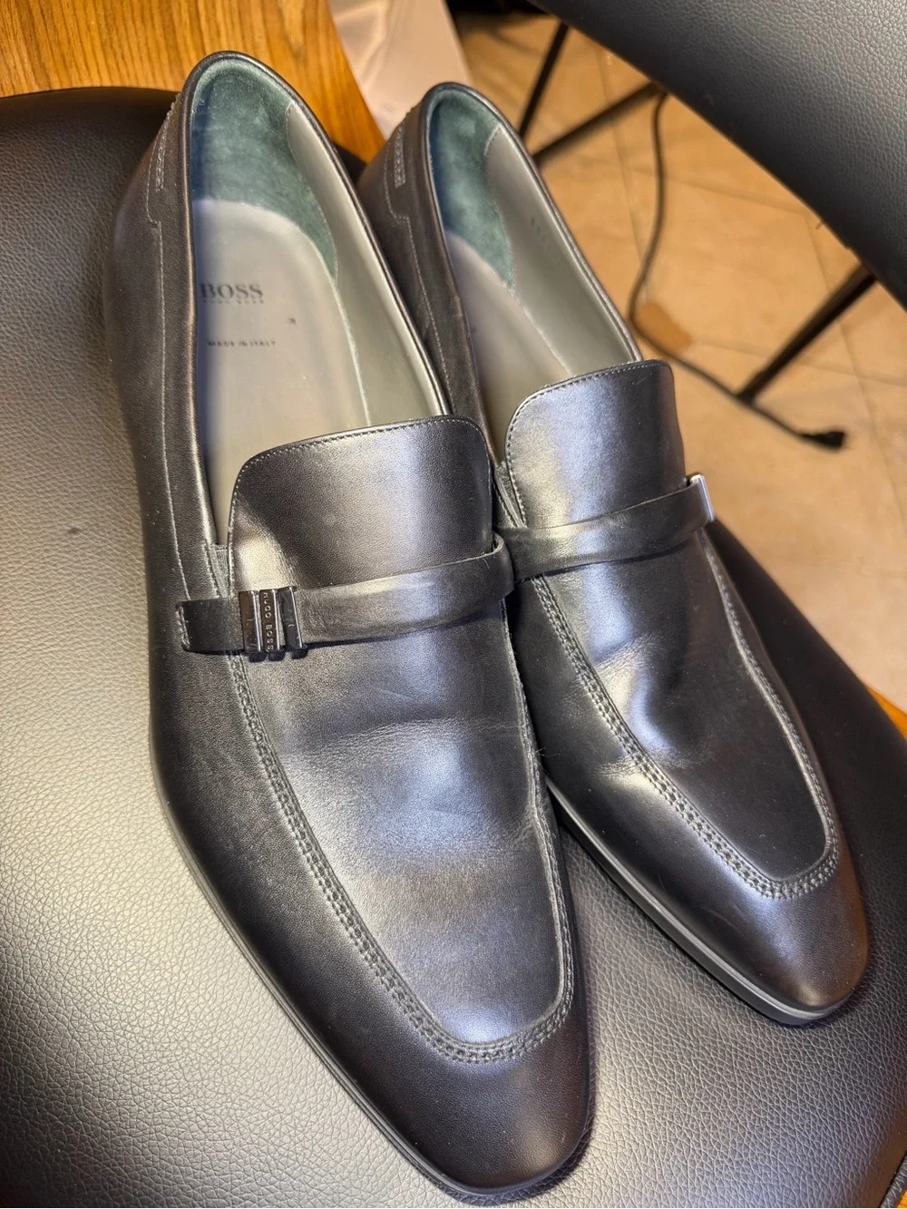 Hugo Boss Men's Boss Kensington Loafers 50310606 001 Sz 12 Italy New